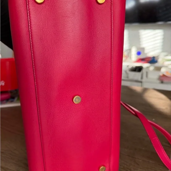 Saint Laurent Fuchsia Leather Satchel - Picture 5 of 12